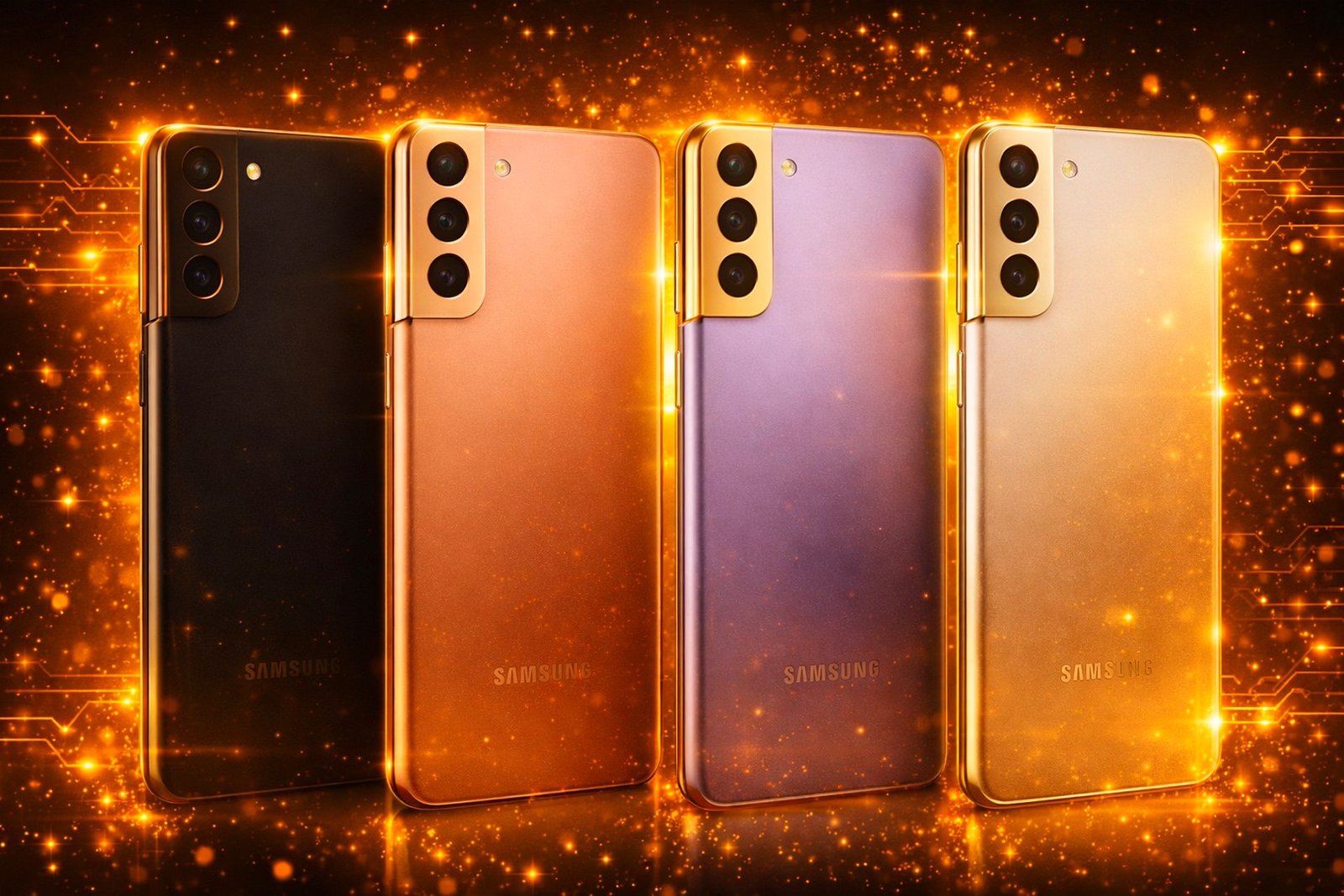 Premium Samsung Galaxy Android smartphones showcasing sleek device hardware and design
