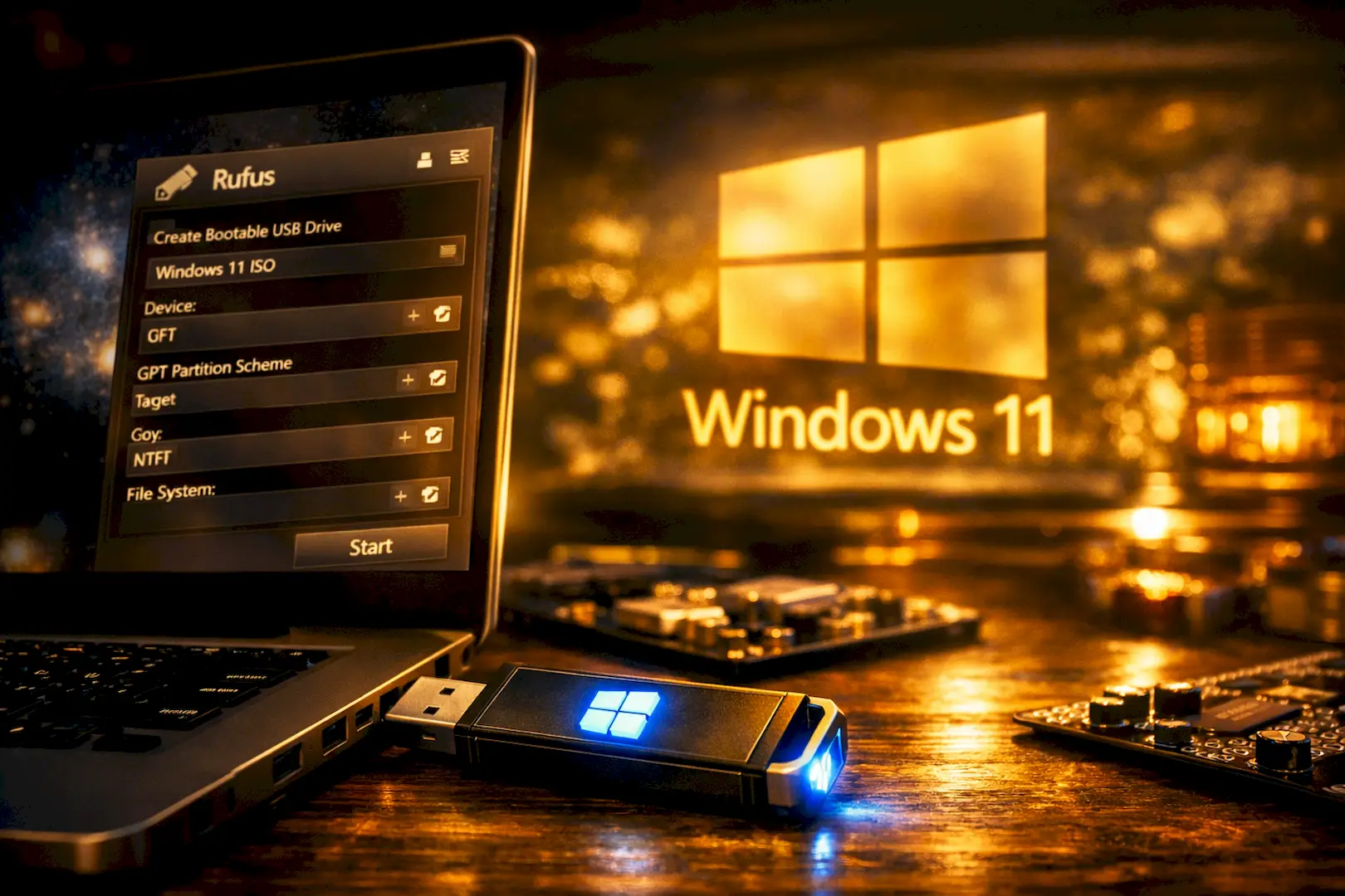 create a bootable windows 11 usb with rufus